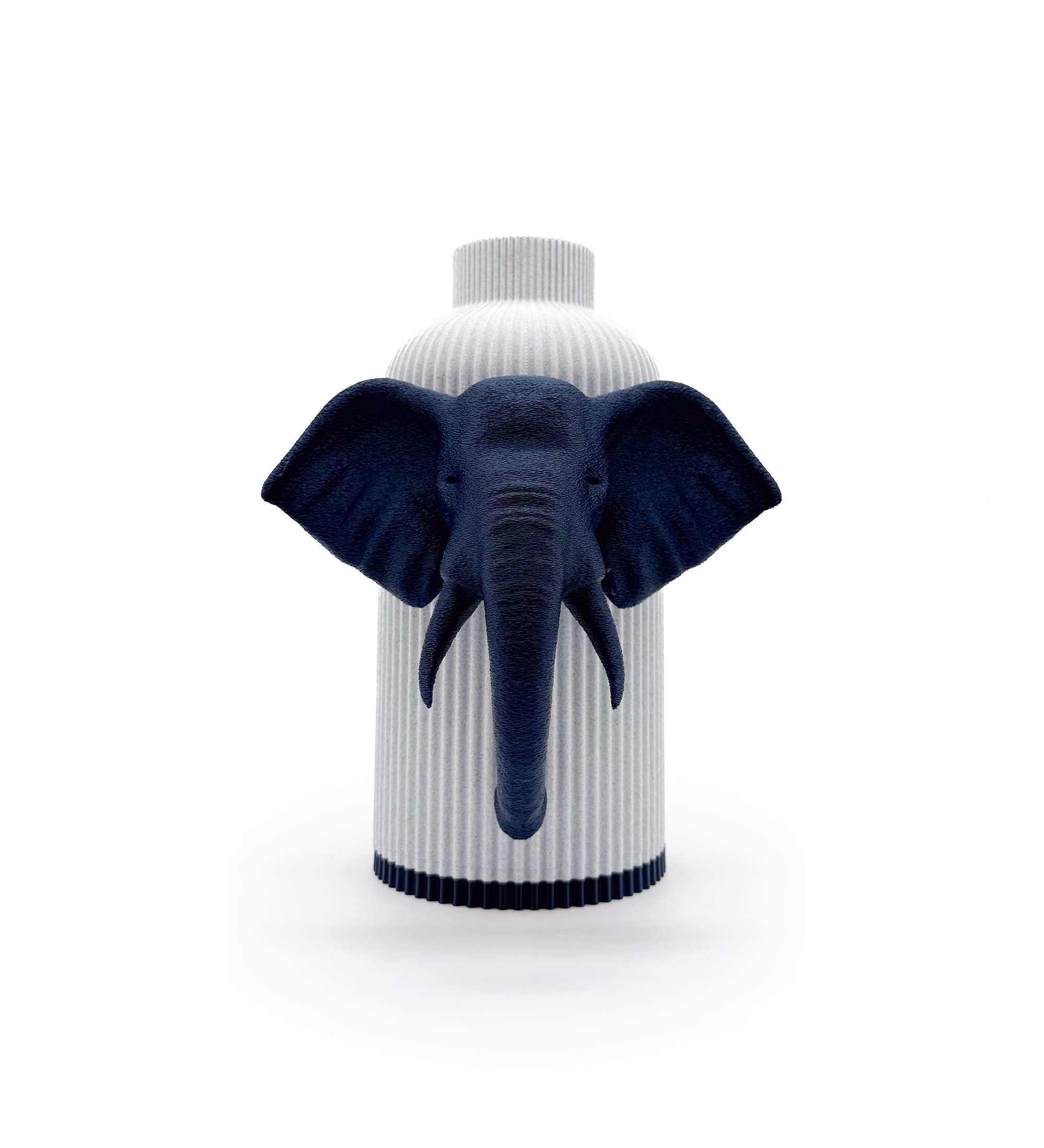elefante-vaso-3d-marmo-blu Vaso Elefante Marble Blu Notte stampato in 3D - Mariotto Design