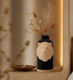 Vaso Leone animalier bicolor per piante secche e composizioni decorative