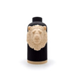 Vaso Leone Savana King bicolor nero e crema stampato in 3D