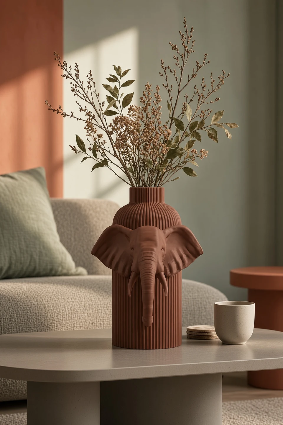 Vaso Elefante della Brown Collection ambientato in un interno