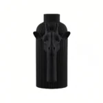 Vaso Giraffa Elegante nero della Black Collection, vista frontale su fondo bianco.
