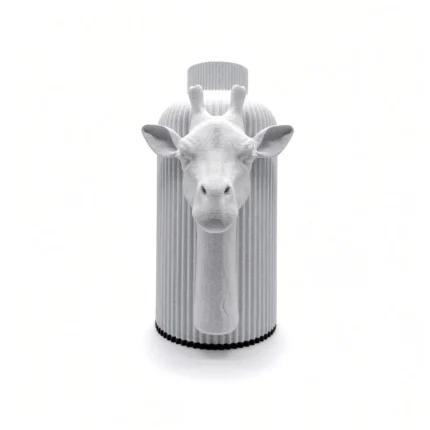 Vaso Giraffa chiaro effetto marmo della Marble Collection, vista frontale su fondo bianco.